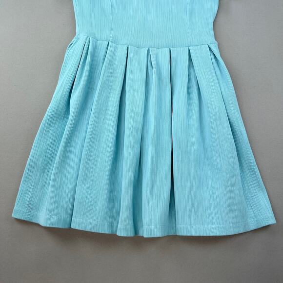 Opening Ceremony Dress Womens Medium Tiffany Blue Apex Babydoll Mini Fit & Flare - Picture 7 of 13